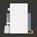 Secure Modern Safe Furniture With Stacked Items On Wooden Pallet And Small Case