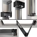 modern window bay window 3d model