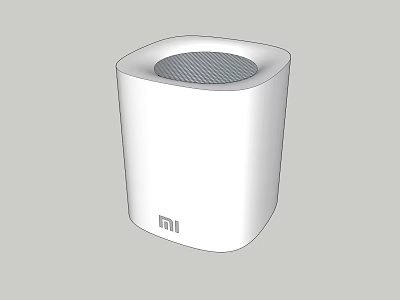 White Mi Speaker With Minimalist Modern Sleek Design And Smooth Surface 3d model