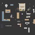 Modern Multi Room Furniture Collection Including Kitchen Cabinets Living Room Tables And Bedroom Beds