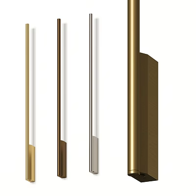 Modern Wall Sconces With Sleek Linear Design Brass And Stainless Steel For Interior Lighting 3d model