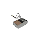 Stainless Steel Kitchen Sink With Wooden Cutting Board Faucet Drainer Rack And Color Options
