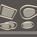 Modern Ceiling Lights With Various Shapes Illuminated Frames For Contemporary Home Interior Design