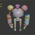 Robot Assistant Small Robot Butler Robot Butler Figure Game Figure 3d model