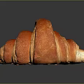 Modern bread sandwich bread pudding bean paste bread 3d model