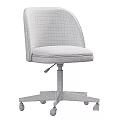 Modern Table and Chair Set Featuring Gray Fabric Gold Base Wheels and Multiple Fabric Options