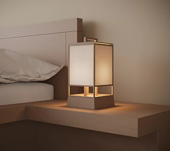 Japanese-style table lamp bedside table lamp 3d model