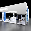 WISPRS Trade Show Booth With Modern Design Brand Signage And Product Display Counters