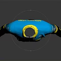 Blue Yellow Black Cycling Jersey With Long Sleeve Zipper Design And TEAM NANA Sponsor Logos