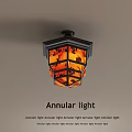 Annular Light American Style Vintage Lantern Ceiling Light With Classic Details