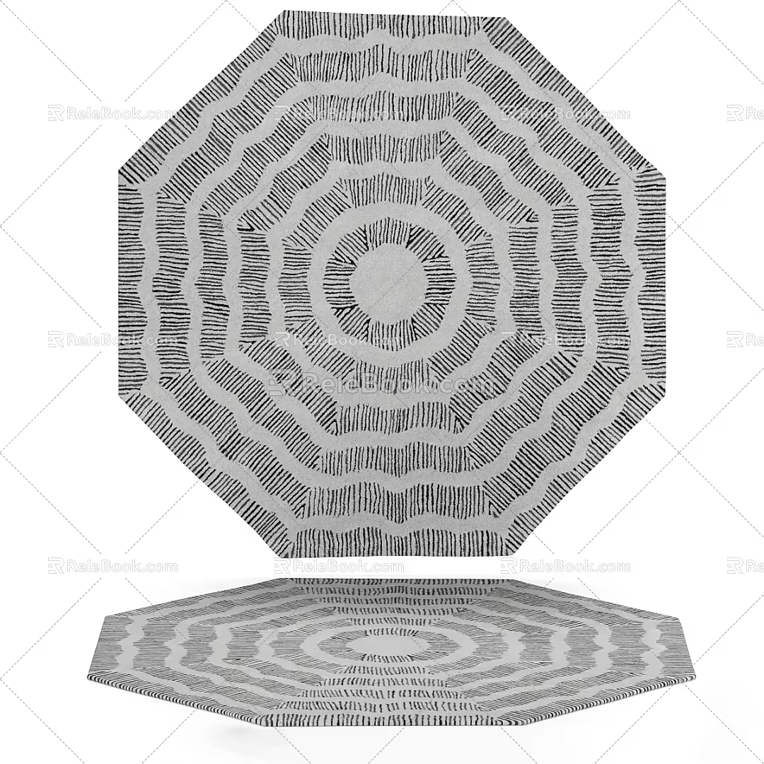 Octagonal Carpet Modern Carpet 3d model