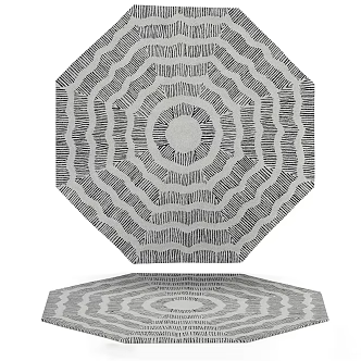 Octagonal Carpet Modern Carpet 3d model