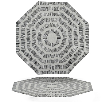 Octagonal Carpet Modern Carpet 3d model