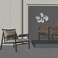 Leisure chair recliner side corner table 3d model