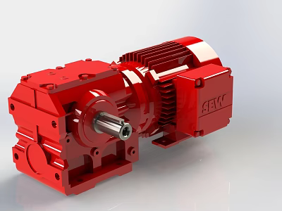 Red SEW Industrial Gearbox Equipment For Mechanical Power Transmission 3d model