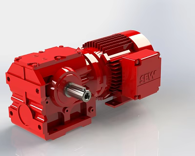 Red SEW Industrial Gearbox Equipment For Mechanical Power Transmission 3d model