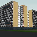 Modern Multi Storey Office Building Exterior With Regular Window Layout And Architectural Design