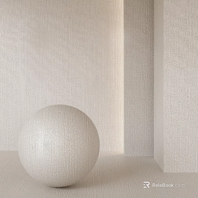Light Colored Design Components Featuring Sphere With Textured Walls And Floor In Minimalist Modern Style 3d model 