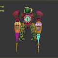 Mech Warrior Mech Soldier Machine Battlearm Mechanical Battlearm Machine Fighter Robot 3d model