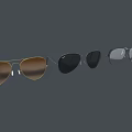 Stylish Aviator Sunglasses With Brown Black Gray Blue Frames And Lenses