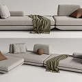 Modern Combination Sofa Multiplayer Sofa 3d model