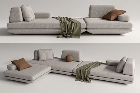 Modern Combination Sofa Multiplayer Sofa 3d model