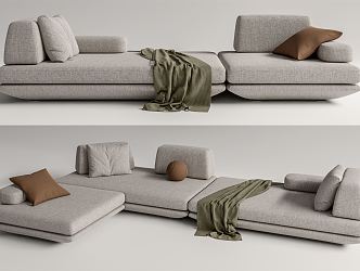 Modern Combination Sofa Multiplayer Sofa 3d model