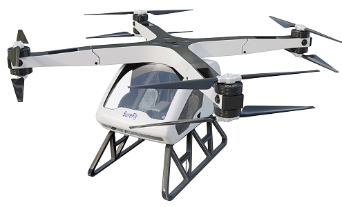 Modern Helicopter Aircraft Civil Aircraft Drone 3d model