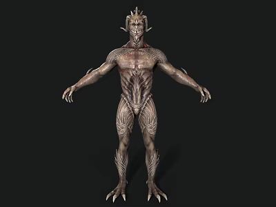 Horror Monster Alien Character PBR Material Next Generation Mature Role Playing Game Character Game Demon King 3d model