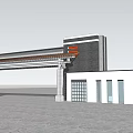 Modern Entrance Gate Design With Brick Wall Metal Frame And Glass Elements
