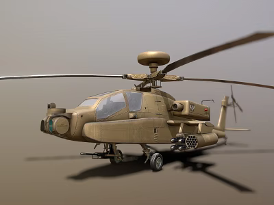 Military Helicopter With Rotor System Dome Radar Antenna Weapon Mounts And Cockpit Windows 3d model