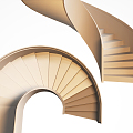 modern spiral staircase staircase 3d model