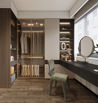 Light Luxury Cloakroom 3d model