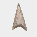 Ancient Stone Arrowhead as Primitive Hunting Weapon with Sharp Edges