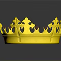 Shiny Golden Crown with Intricate Ornate Design Luxury Headwear for Royal Attire
