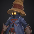 Cute Cartoon Character 3D Model With Yellow Hat Blue Outfit Striped Pants Red Hands Feet