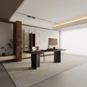 Modern table combination 3d model