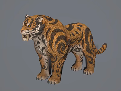 Modern animal magic saber-toothed tiger 3d model