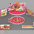 Baidu Glutinous Rice Roadshow Interactive Mini Show Meichen Card Game Exhibition 3d model