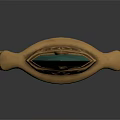 Ornate Teal Blade Sword with Golden Hilt and Intricate Decorative Design