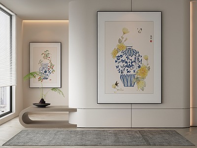 New Chinese Decorative Painting 3d model