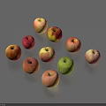 Vibrant Assorted Apples Arranged With Red Yellow Green Hues On Gray Background