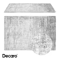 Modern Square Rug With Distressed Texture In Neutral Gray For Living Room Decor