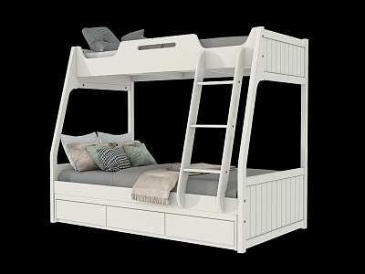 Children's upper and lower bunk beds model