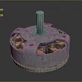 Mechanical Equipment Component With Metal Casing Central Shaft Copper Windings And Mounting Holes