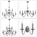 Elegant Classic Lighting Combinations Featuring Chandeliers Wall Sconces And Metal Candle Arms