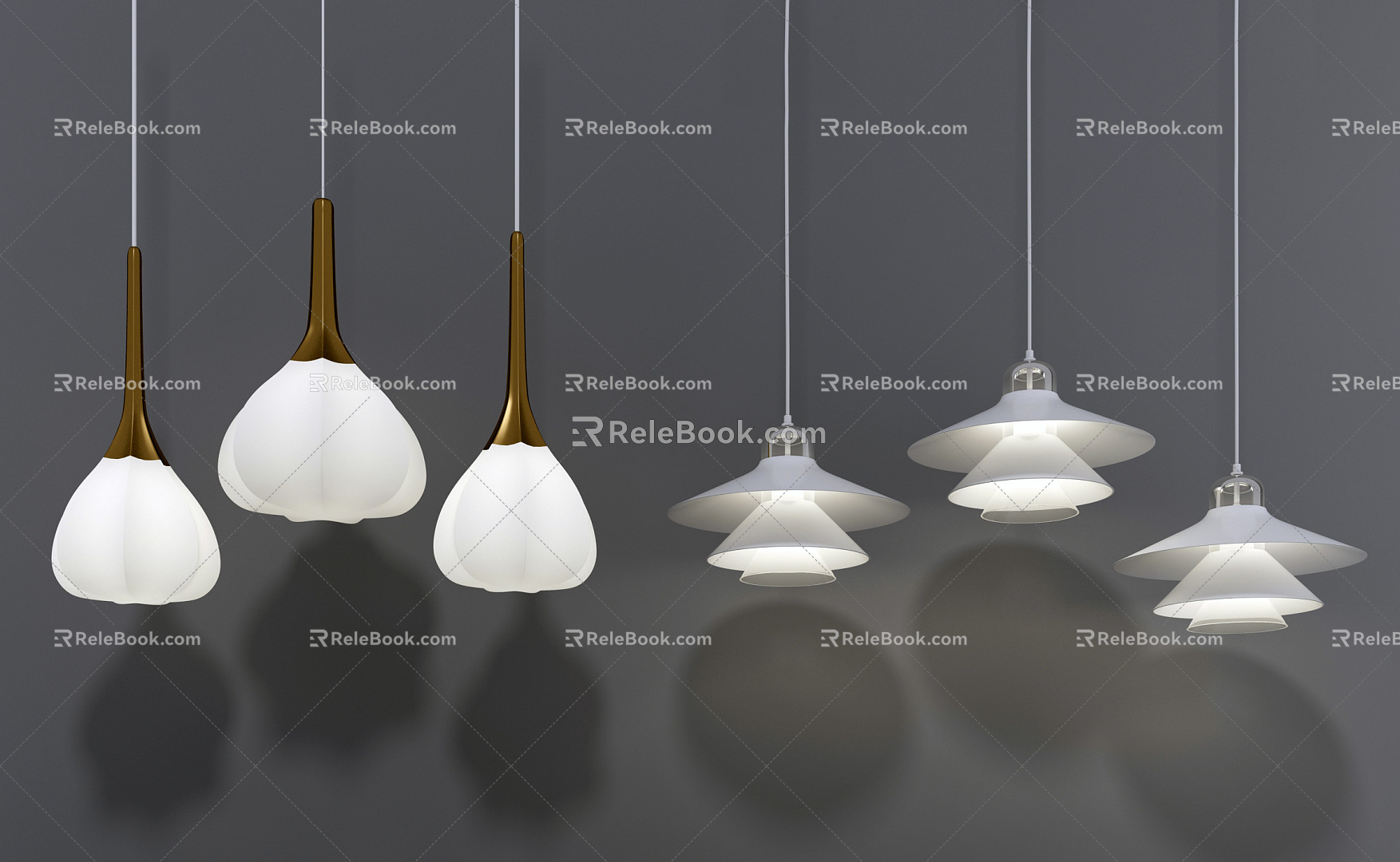 Modern chandelier chandelier combination 3d model