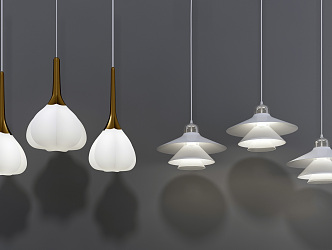 Modern chandelier combination 3d model