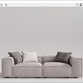 Modern double sofa 3d model