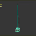 Military Weapon With Long Rod Yellow Base And Launcher Device Structure